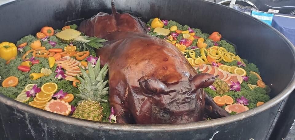 The whole hog cooked by Blues Hog in the Memphis in May competition on May 14 (Photo by Blues Hog)